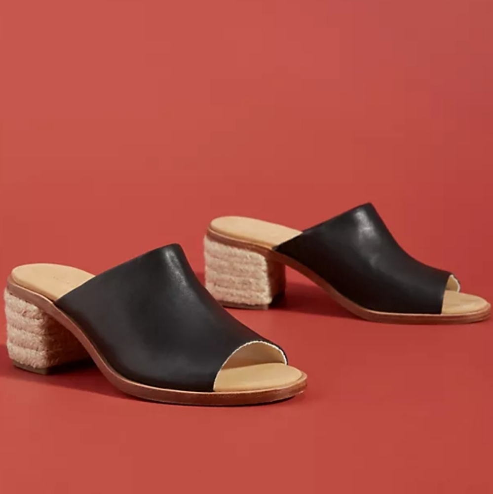 Soludos x Anthropologie Capri Heeled Mules Size 7.5 MSRP $87 Best size 7
